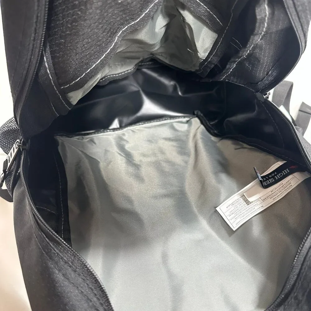 NWT High Sierra Impact Black Backpack Embroidered